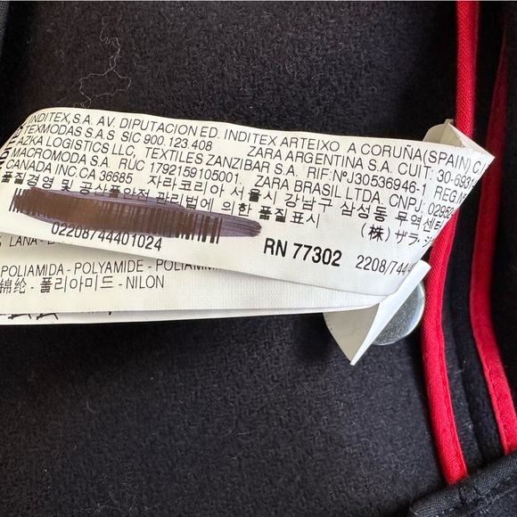 ZARA- ladies double breasted wool peacoat - Picture 8 of 9